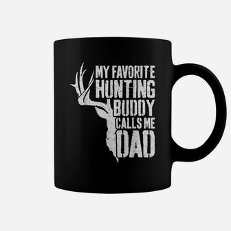 Mens My Favorite Hunting Buddy Calls Me Dad Deer Hunter Coffee Mug | Crazezy DE
