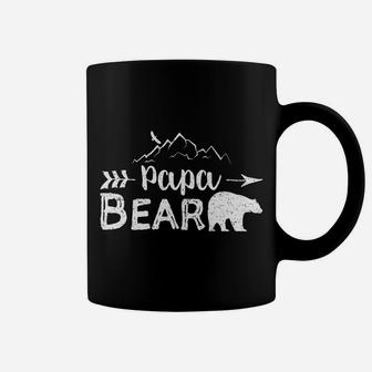 Mens Papa Bear Matching Family Mama Papa Bear Camping Gift Coffee Mug | Crazezy