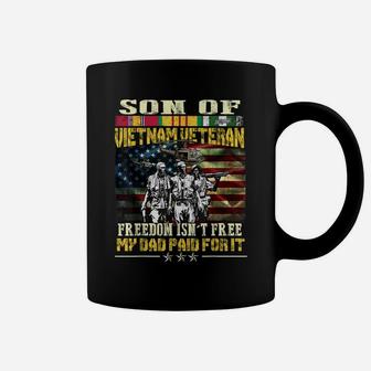 Mens Proud Son Of Vietnam Veteran Dad - Freedom Isn't Free Coffee Mug | Crazezy