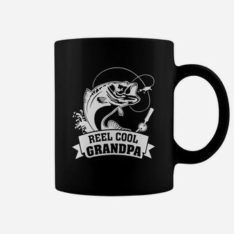 Mens Reel Cool Grandpa Fishing Gift For Father's Day T-shirt Coffee Mug | Crazezy DE