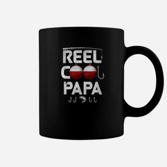 Mens Reel Cool Papa Fishing Grandpa Fathers Day Gift Coffee Mug | Crazezy