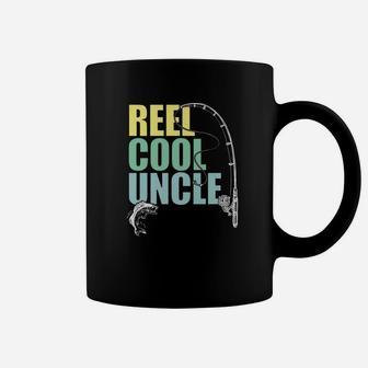 Mens Reel Cool Uncle Fishing Daddy Fathers Day Shirt Coffee Mug | Crazezy AU