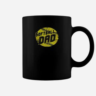 Mens Softball Dad Shirt Fastpitch Father's Day T-shirt Black Men B0714djysz 1 Coffee Mug | Crazezy DE