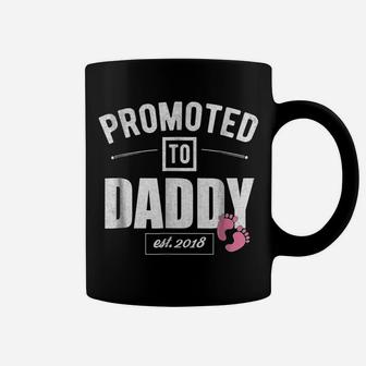Mens Vintage Promoted To Daddy Its A Girl 2018 New Dad Shirt Coffee Mug | Crazezy