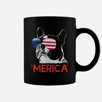 Merica Boston Terrier American Flag 4Th Of July Bostie Coffee Mug | Crazezy