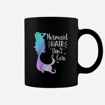 Mermaid Hair Dont Care Watercolor Mermaid Lovers Swim Hair Coffee Mug | Crazezy UK
