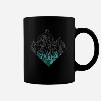 Minimal Mountains Geometry Outdoor Hiking Nature Coffee Mug | Crazezy