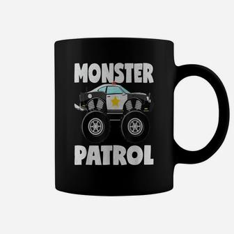 Monster Patrol Vintage Police Cop Car Monster Trucks Coffee Mug | Crazezy