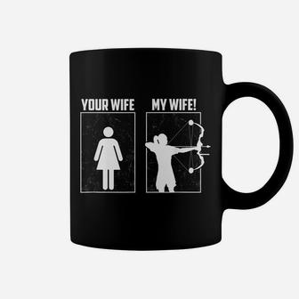 My Archery Wife Bow Hunting Girl Archer Couple Funny Gift Coffee Mug | Crazezy CA