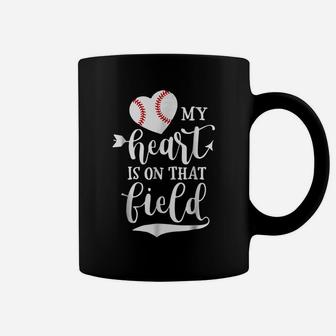 My Heart Is On That Field Baseball Softball Mom Coffee Mug | Crazezy UK