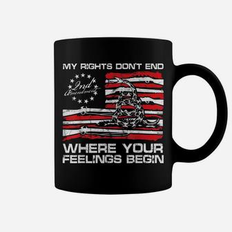 My Rights Don't End Where Your Feelings Begin Gadsden Flag Coffee Mug | Crazezy