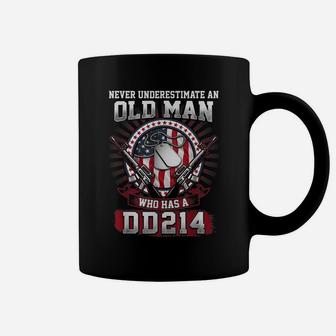 Never Underestimate An Old Man Who Has A Dd214 - Veteran Coffee Mug | Crazezy AU