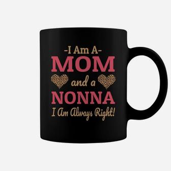 Nonna Mom Leopard Print Hearts Cute Funny Saying Gift Sweatshirt Coffee Mug | Crazezy