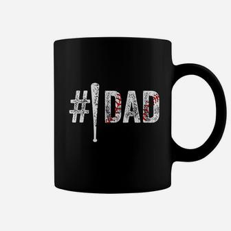 Number 1 Dad Number One Daddy Gift From Son Baseball Lover Coffee Mug | Crazezy DE