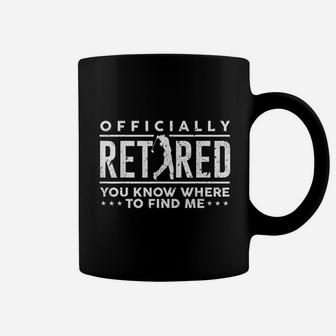 Officially Retired Gift Golf Dad Golfing Retirement Golfer Coffee Mug | Crazezy