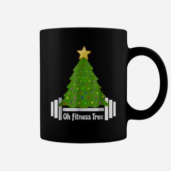 Oh Fitness Christmas Tree Tshirt Exercise Working Out Gym Coffee Mug | Crazezy