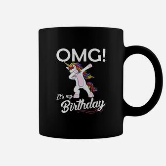 Omg Its My Birthday Unicorn Dabbing Dab Dance Coffee Mug | Crazezy