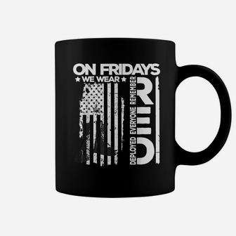On Friday We Wear Red Veteran Red Friday Us Flag Coffee Mug | Crazezy UK