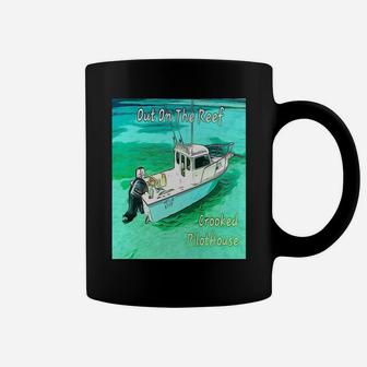 Out On The Reef Crooked Pilothouse Boat Coffee Mug | Crazezy