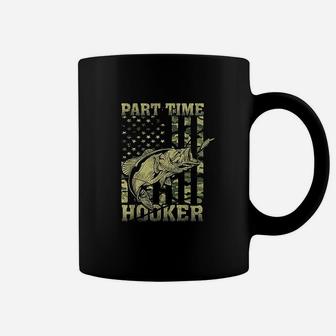 Part Time Hooker Funny Fishing Camouflage Flag Coffee Mug | Crazezy