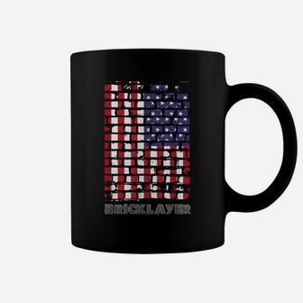 Patriotic Bricklayer Flag T Shirt Coffee Mug | Crazezy