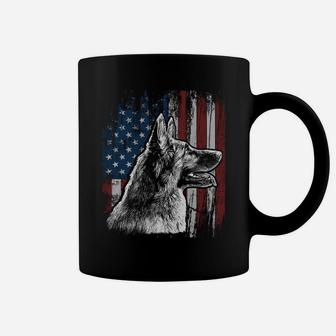 Patriotic German Shepherd American Flag Dog Gift Men Women Sweatshirt Coffee Mug | Crazezy