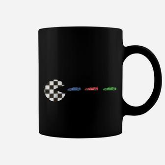 Pit Crew Car Racing Checkered Flag Racing Car Coffee Mug | Crazezy