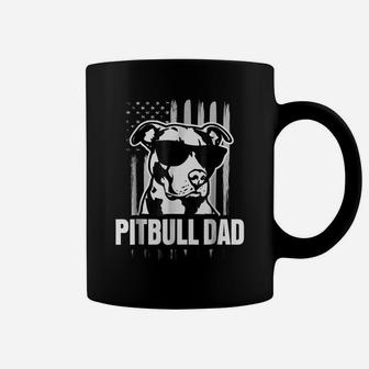 Pitbull Dad Mens Shirt Proud American Pit Bull Dog T-Shirt Coffee Mug | Crazezy