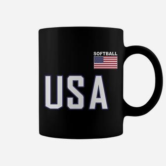 Pocket Usa Flag Softball Tshirt Team Jersey Women Men Gift Sweatshirt Coffee Mug | Crazezy