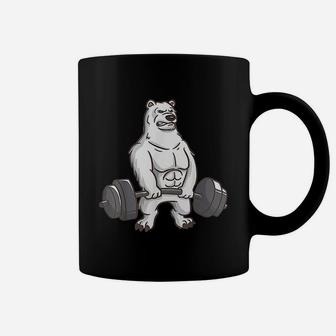 Polar Bear Powerlifting Weightlifting Gym And Animal Lovers Coffee Mug | Crazezy DE