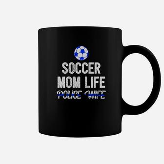 Police Wife Soccer Mom Thin Blue Line Coffee Mug | Crazezy DE