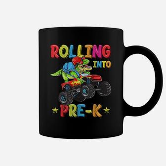 Pre-K Dinosaur Monster Truck T Rex Back To School Boys Coffee Mug | Crazezy DE