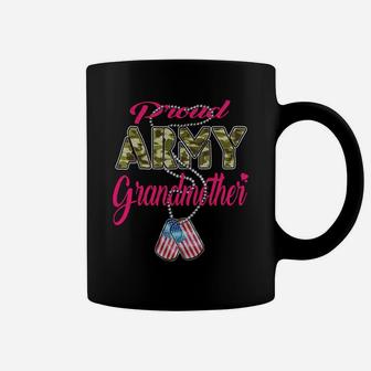 Proud Army Grandmother Us Flag Dog Tag Military Grandma Gift Sweatshirt Coffee Mug | Crazezy UK