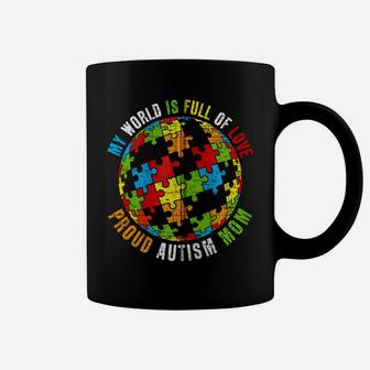 Proud Autism Mom Puzzle World Awareness Zip Hoodie Coffee Mug | Crazezy