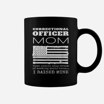 Proud Mother Of A Correctional Officer Mom Us American Flag Coffee Mug | Crazezy CA