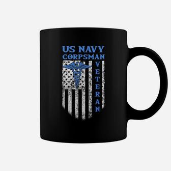 Proud Veteran Navy Corpsman T-Shirt Gifts, Navy Patriot Coffee Mug | Crazezy