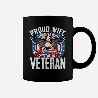 Proud Wife Of Veteran Nothing Scares Patriotic Veterans Day Coffee Mug | Crazezy UK