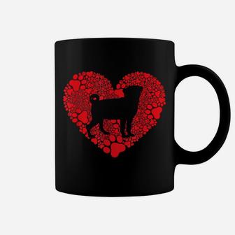Pug Paw Heart Valentines Day Dog Lover Gift Coffee Mug | Crazezy