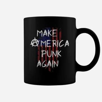 Punk Rocker 80S Design With Make America Punk Again Flag Coffee Mug | Crazezy UK
