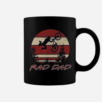 Rad Dad Racing Retro Vintage 80s Bmx Biking Distressed Coffee Mug | Crazezy