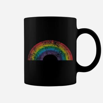 Rainbow Shirt Vintage Retro 80'S Style Gay Pride Gift Coffee Mug | Crazezy