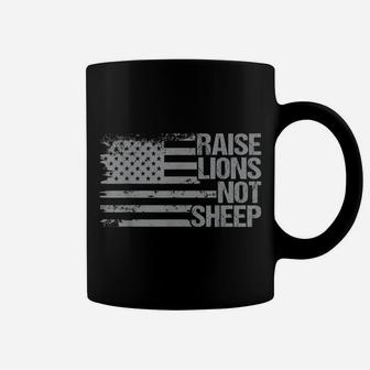 Raise Lions Not Sheep - Patriotic Lion- American Patriot Coffee Mug | Crazezy CA