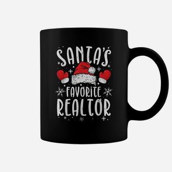 Real Estate Santa's Favorite Realtor Santas Favorite Ho Coffee Mug | Crazezy
