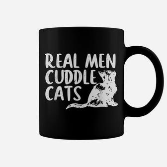 Real Men Cuddle Cats Tees - Funny Cat People Shirt For Men Coffee Mug | Crazezy CA