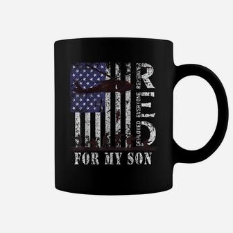 Red Friday For My Son Us Flag Army Military Deployed Veteran Coffee Mug | Crazezy