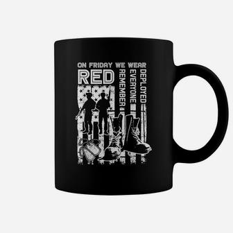 Red Friday Military Shirt On Friday We Wear Red Veteran Gift Coffee Mug | Crazezy UK