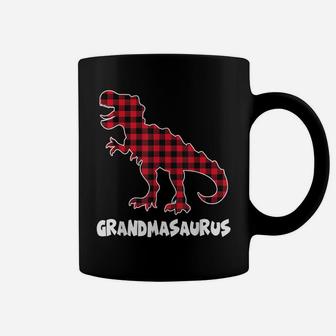 Red Plaid Matching Family Christmas Grandma Saurus Coffee Mug | Crazezy
