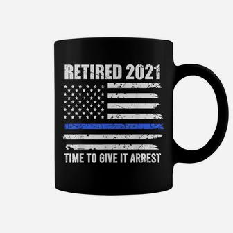 Retired Police Officer American Flag Retirement Cop Coffee Mug | Crazezy