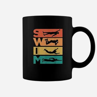 Retro Vintage Swimming Gift For Swimmers Coffee Mug | Crazezy