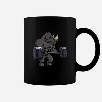 Rhinoceros Powerlifting Weightlifting Gym Rhino Lovers Coffee Mug | Crazezy DE
